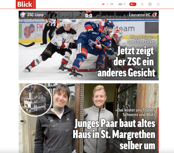 Blick.ch und Blick am Sonntag - Ringier AG Blick_1